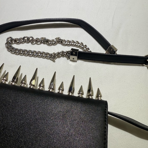 Killstar Black Crossbody Bag with Silver Spikes - Picture 3 of 6